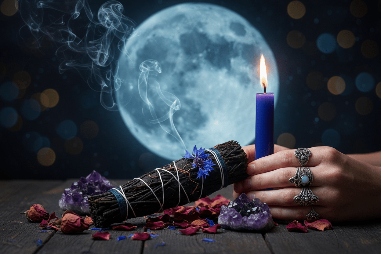 Kit Ritual Luna Azul 🌙 — Edición Limitada Kit RitualTienda esotérica Málaga - Tata Magic: tienda Esotérica en Málaga